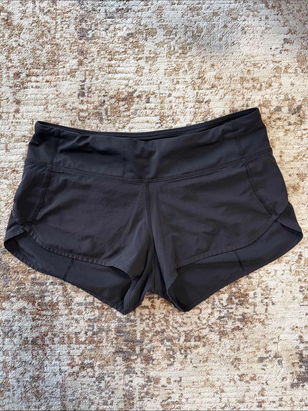 lululemon athletica Black Athletic Shorts - Performance Running Split Hem